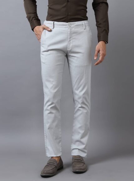 Grey Pinstripe Formal Pants