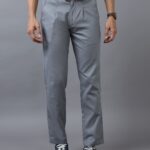 Grey Classic Relaxed Fit Drawstring Pant
